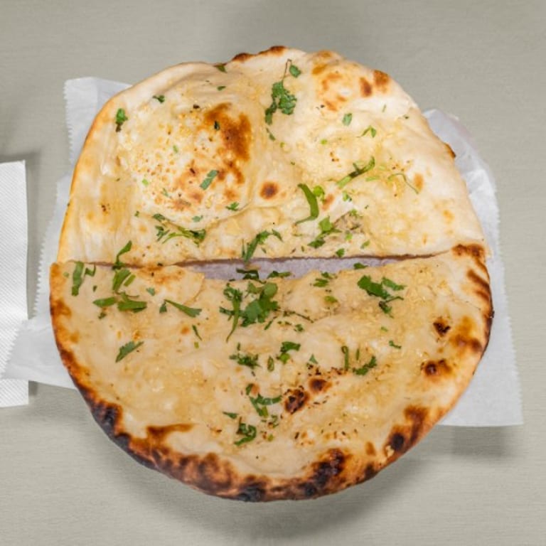 Delicious Garlic Naan and Indian Cuisine