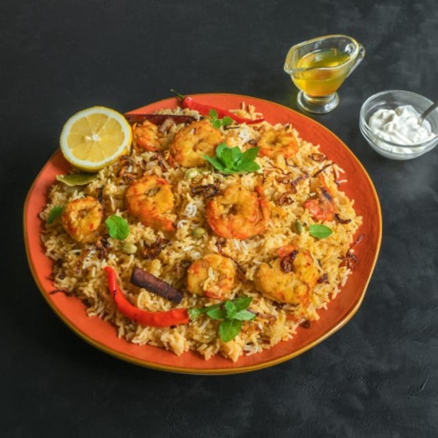 108. Shrimp Biryani.